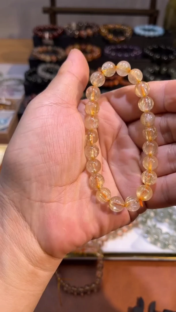 未镶嵌手串水晶SJ-1048金发晶
