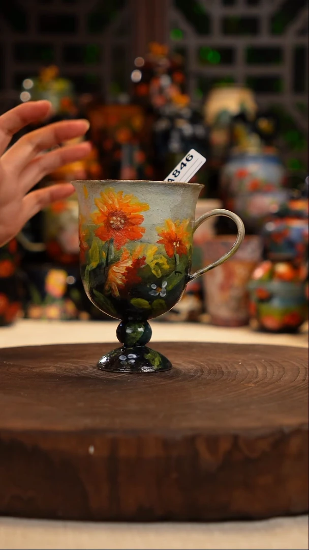 油画   手绘釉下彩846