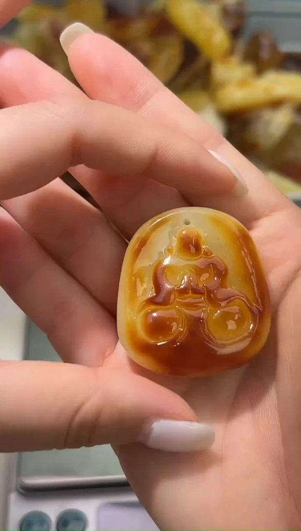 裸石琥珀未镶嵌琥珀蜜蜡吊坠