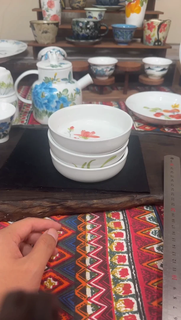 瓷景德镇高温釉下陶瓷拍一发三