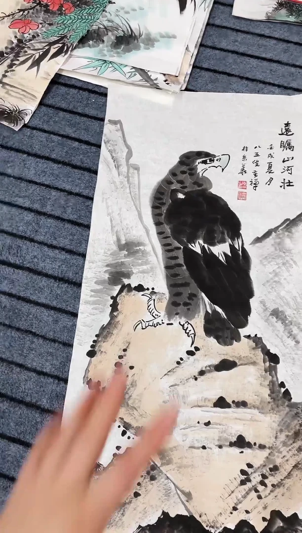 精品三尺花鸟作品