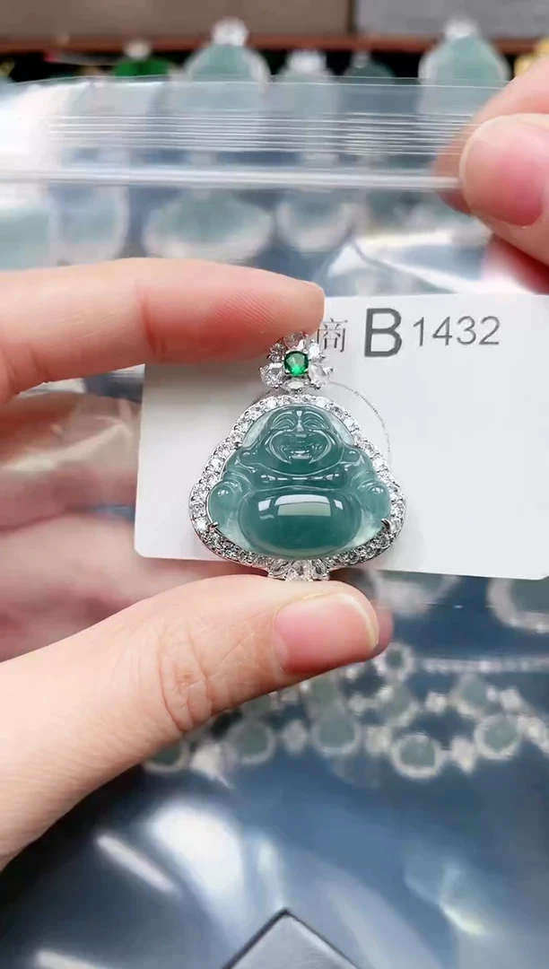 【闪购商品】翡翠颈饰未镶嵌1432赠皮绳