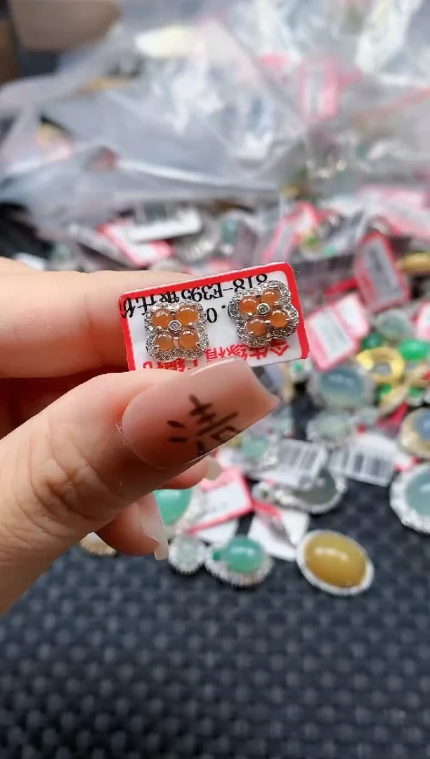 银S925镶嵌戒指翡翠天然A货缅甸翡翠