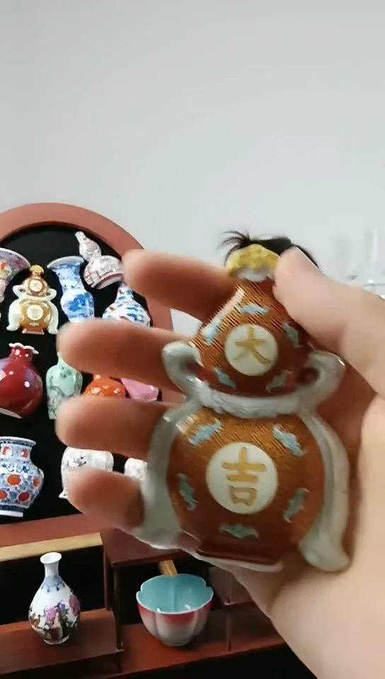 摆件景德镇陶瓷大吉葫芦瓶