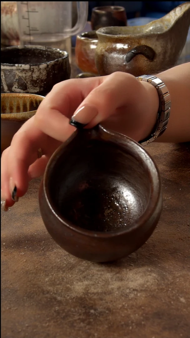 瓷片山乙柴烧高端茶具