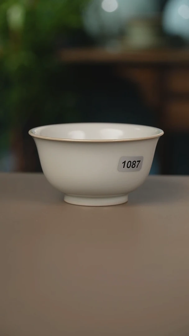 仿古月白压手杯微暇1