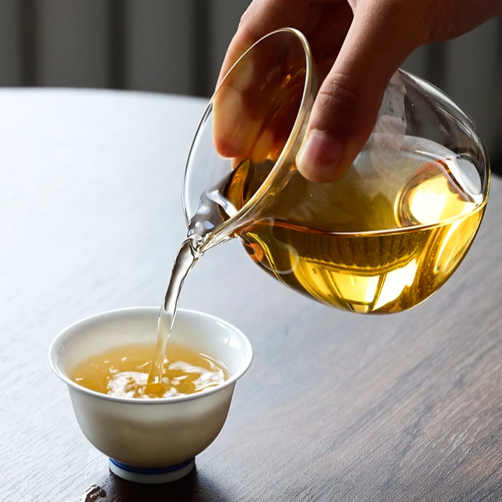 瓷造 圆满玻璃公道杯高档透明耐热高硼硅分茶器无耳茶海茶具