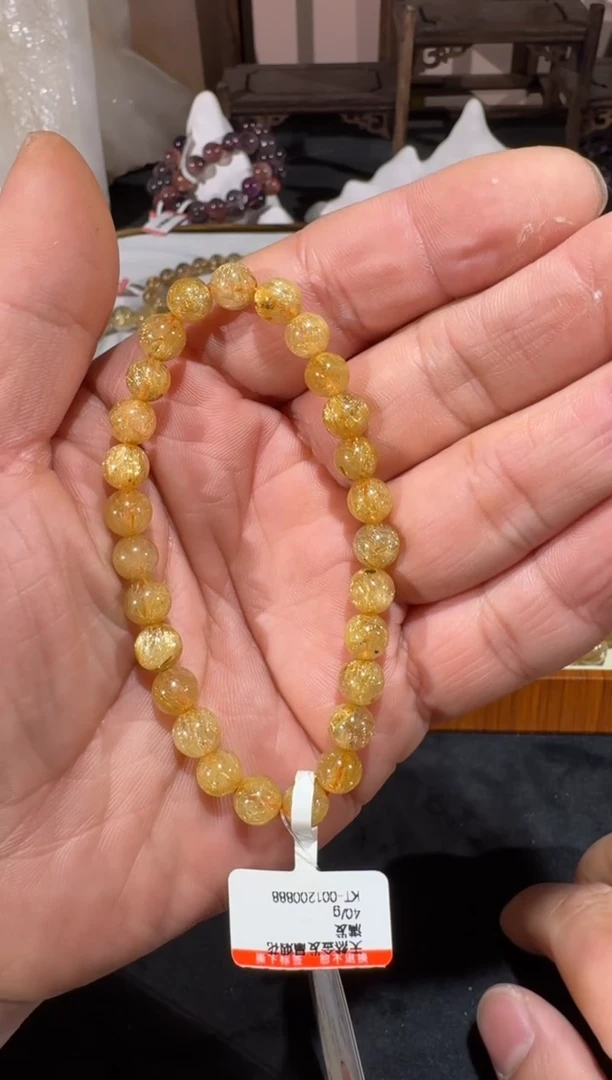 未镶嵌手串发晶SJ-711金发晶