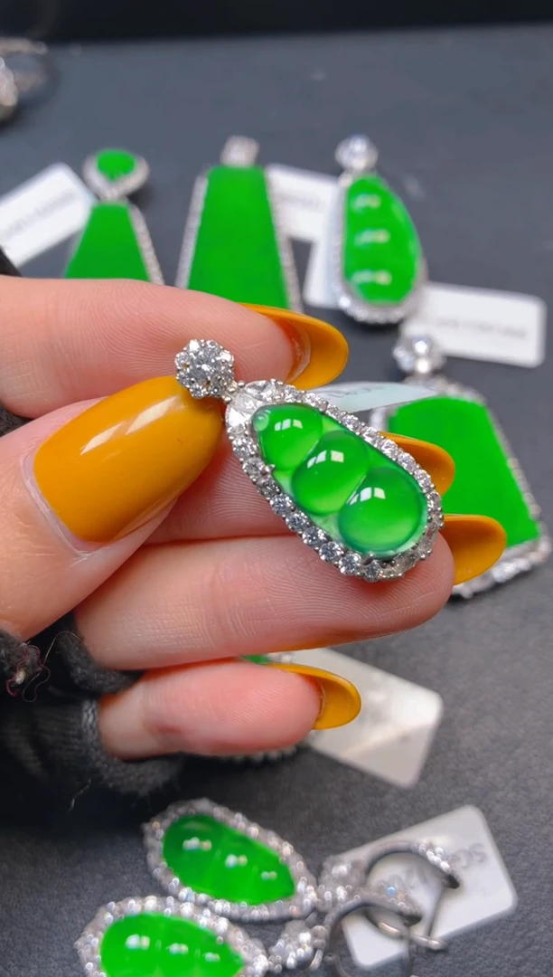 吊坠(不含链)银S925镶嵌翡翠1