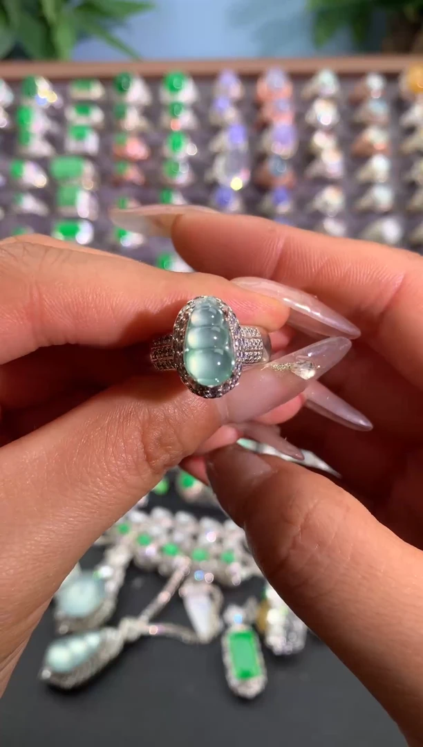 未镶嵌戒指翡翠铜托戒面