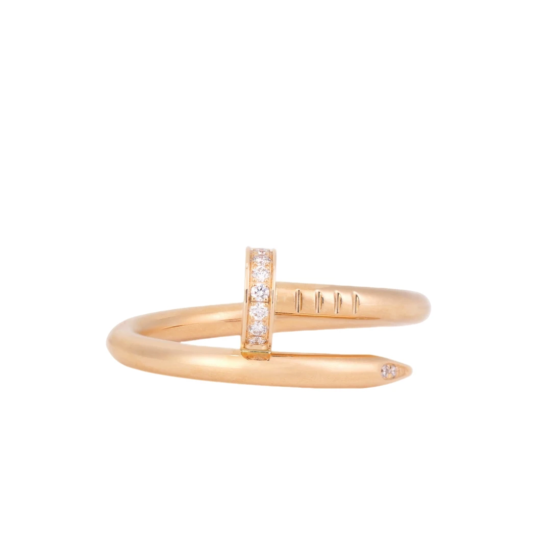 合金戒指 经典个性气质简约款轻奢高级感    【 窄版钉子戒指】