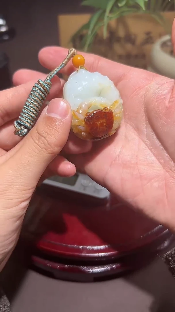 未镶嵌和田玉挂件多子多福挂件03