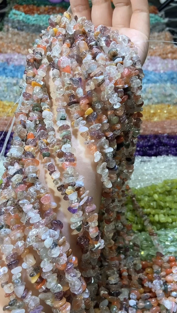 水晶珠宝半成品未镶嵌彩发晶