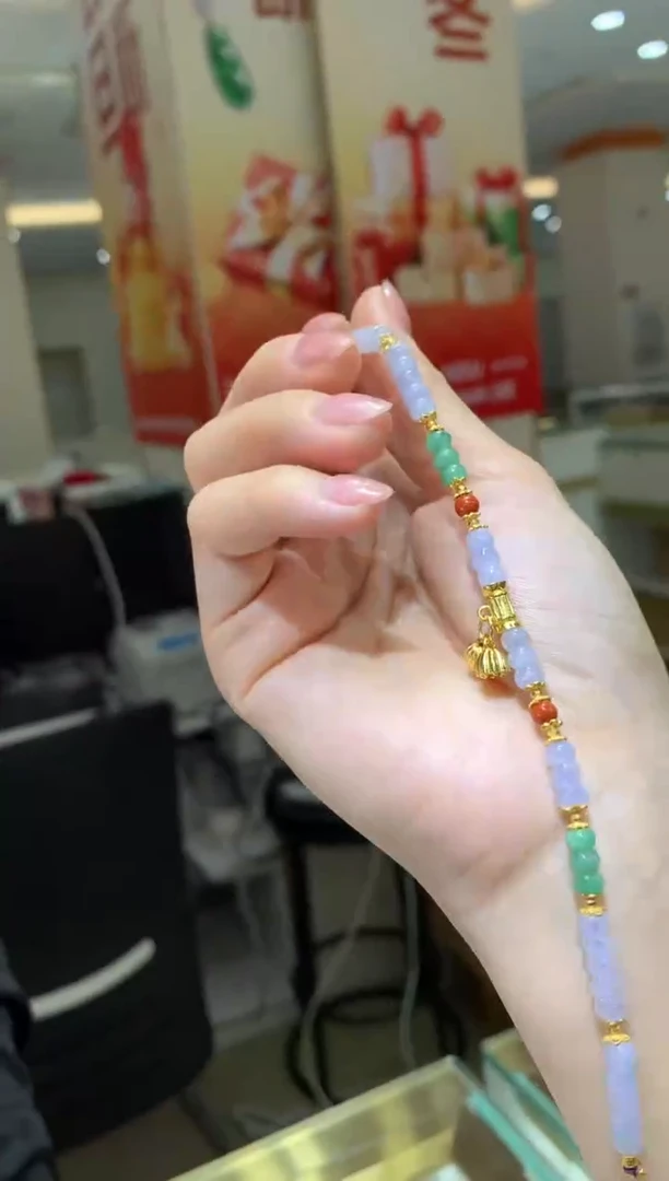 银S925镶嵌手链翡翠|不退不换