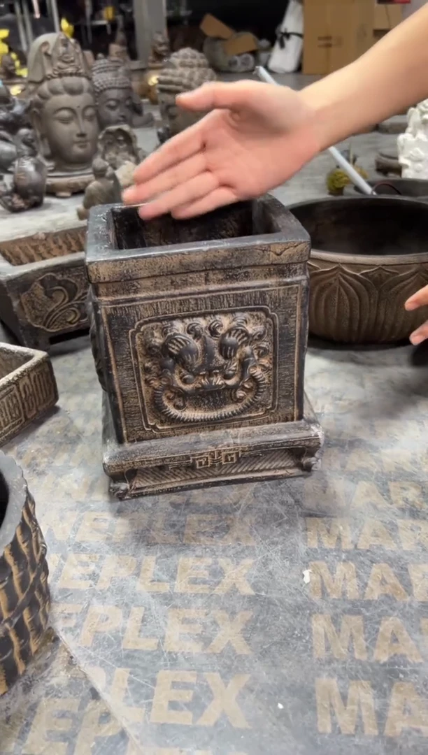 陶土【火山泥】虎头方墩