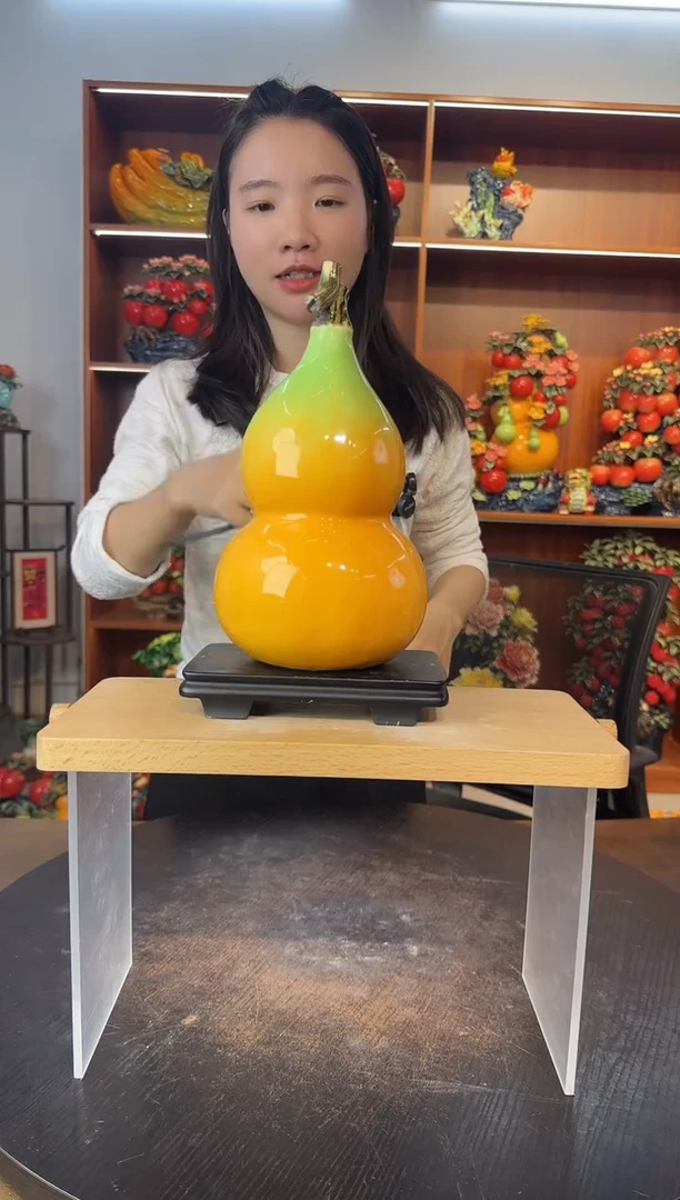 陶瓷单个葫芦摆件