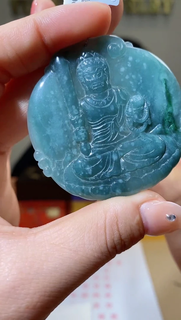 【闪购商品】翡翠颈饰未镶嵌天然A货翡翠不动明王