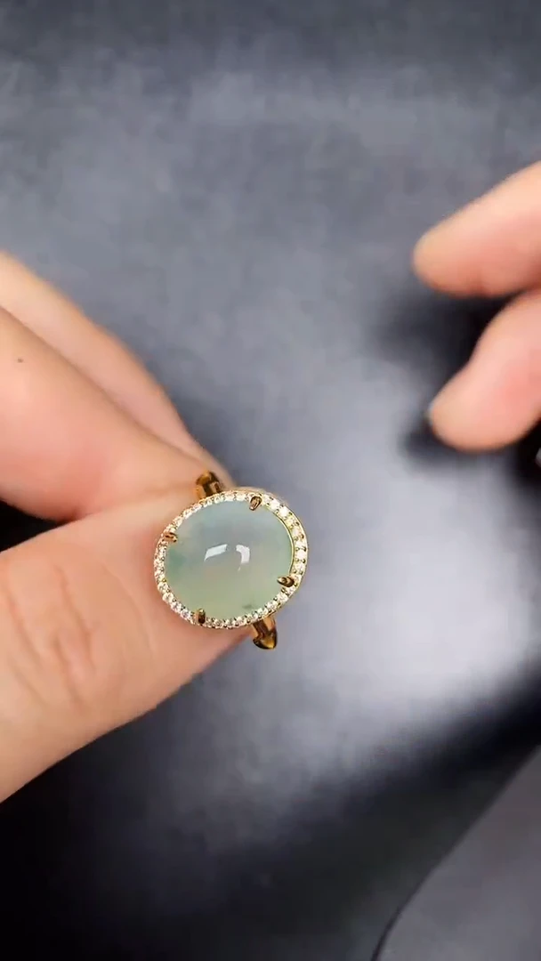 银S925镶嵌戒指翡翠3940