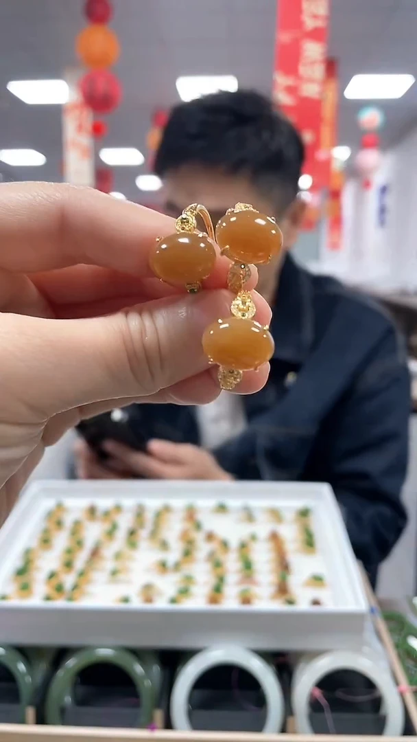 【闪购商品】和田玉戒指银S925镶嵌糖色戒指一件多样性发一