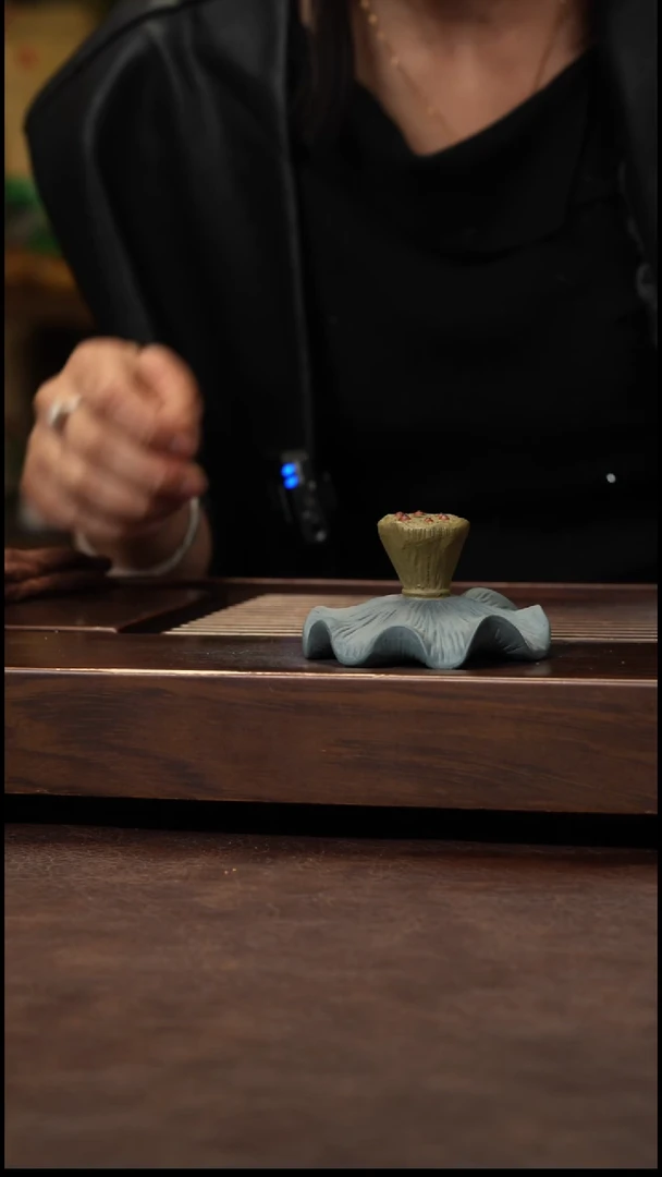 茶壶紫砂小莲蓬茶宠盖至香插