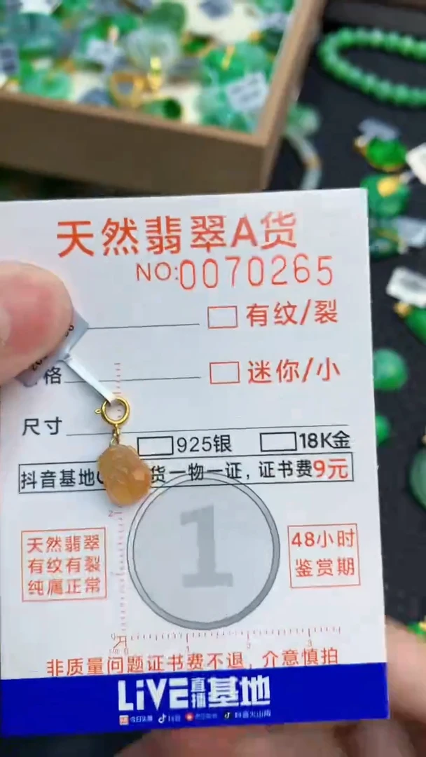 翡翠未镶嵌颈饰        1