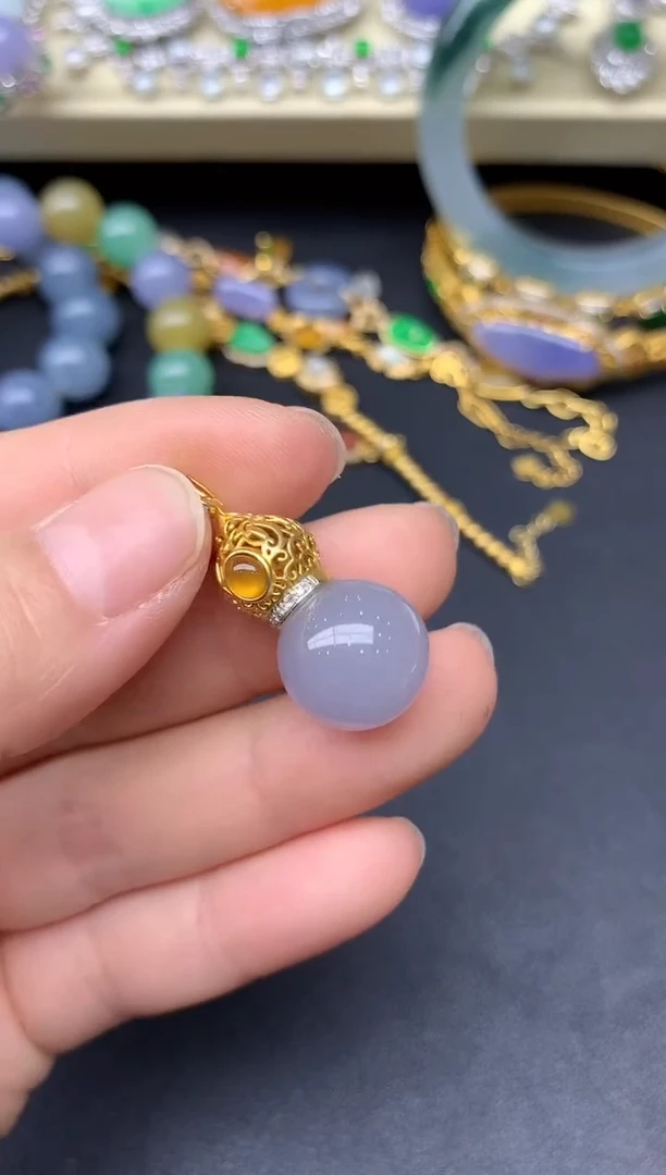 18K金镶嵌戒指翡翠313-雪姐翡翠天天见