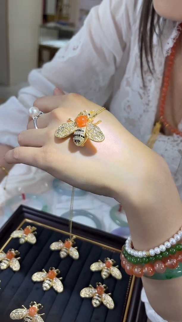 南红玛瑙合金颈饰DY20250628021多样性发一件