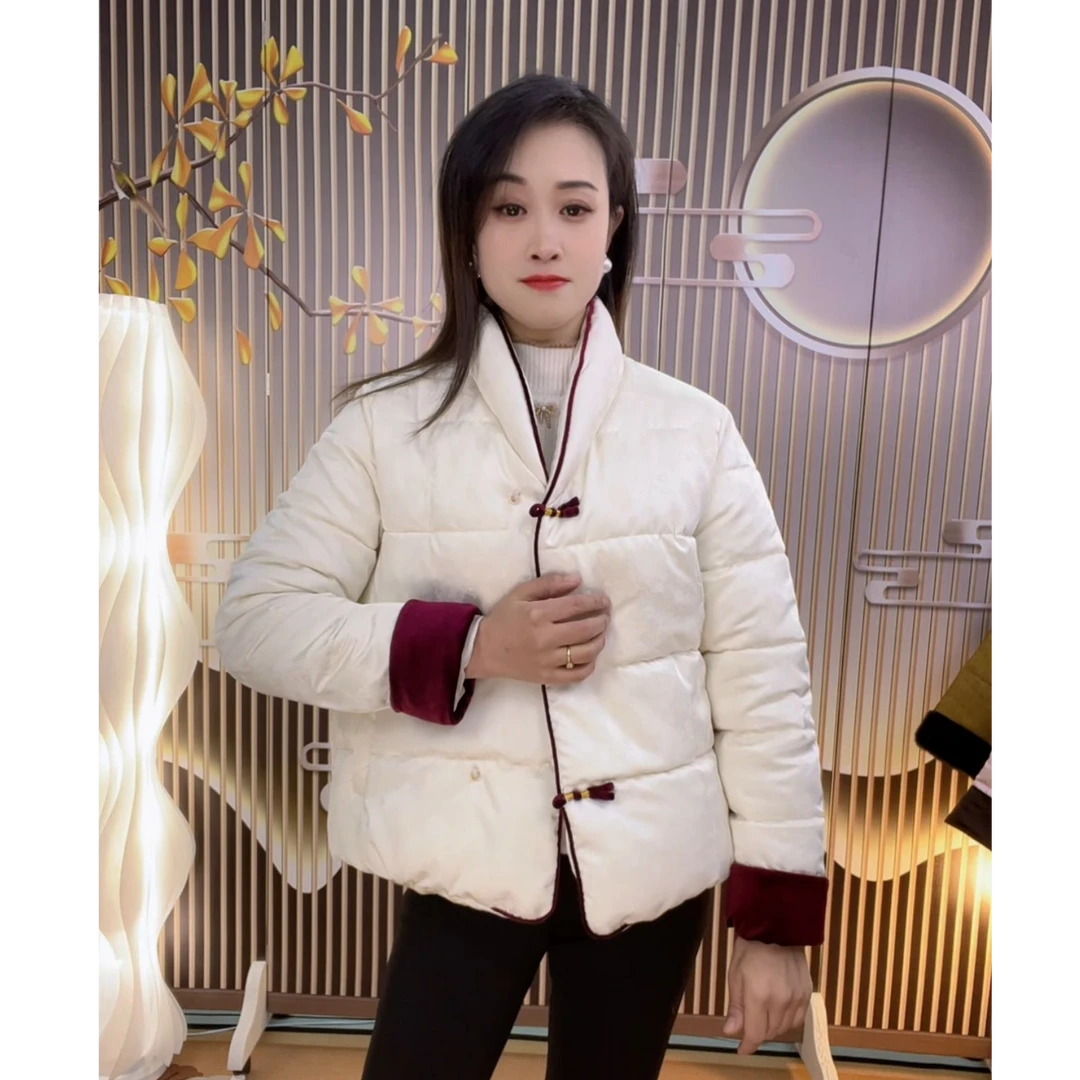 冬季新款外套女时尚显瘦棉服网红短款休闲百搭宽松加厚保暖立领