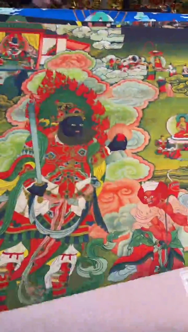 装裱画精品手绘唐卡链接--A068