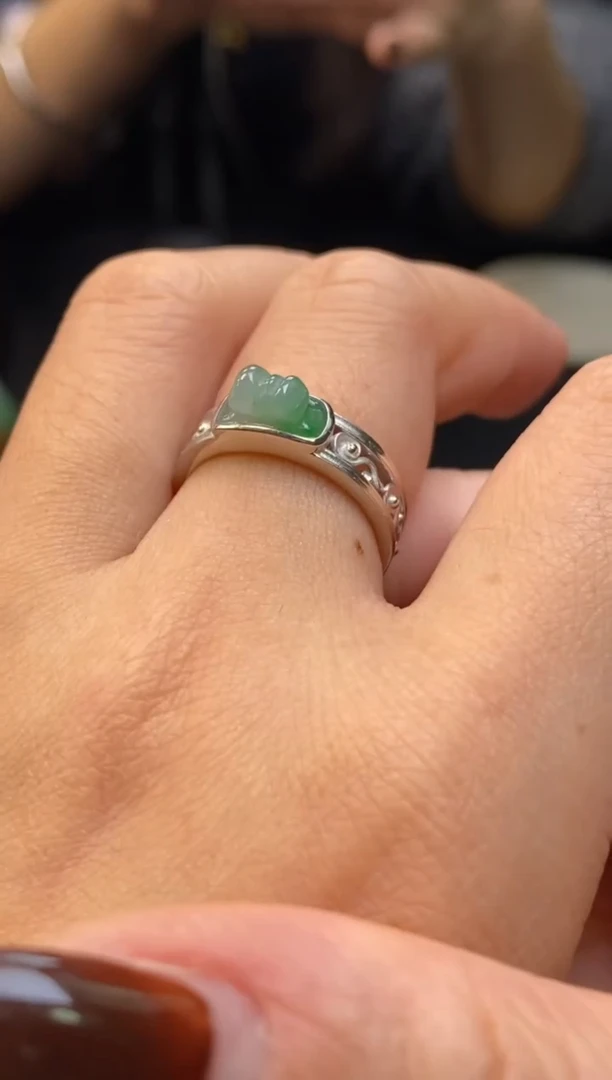 颈饰银S925镶嵌翡翠净货16883