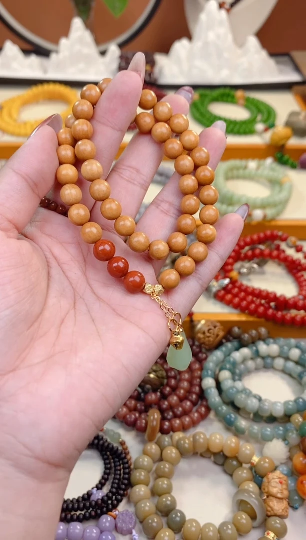 【闪购商品】菩提根/象牙果吊坠芸香木双圈