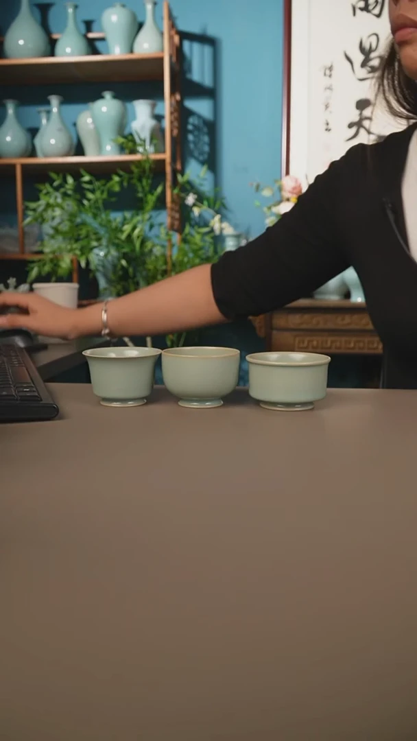 三足柴烧杯瑕疵选一只