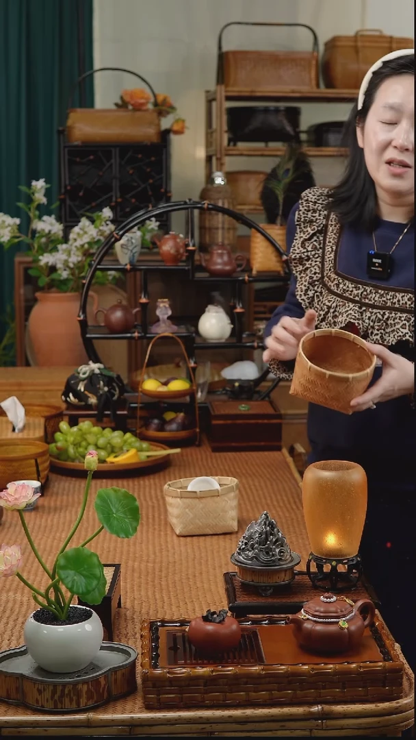 【闪购商品】竹编编织篮本色+深色