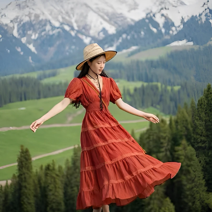 【熙木】连衣裙收腰宽松时尚气质法式裙4CLWY3235