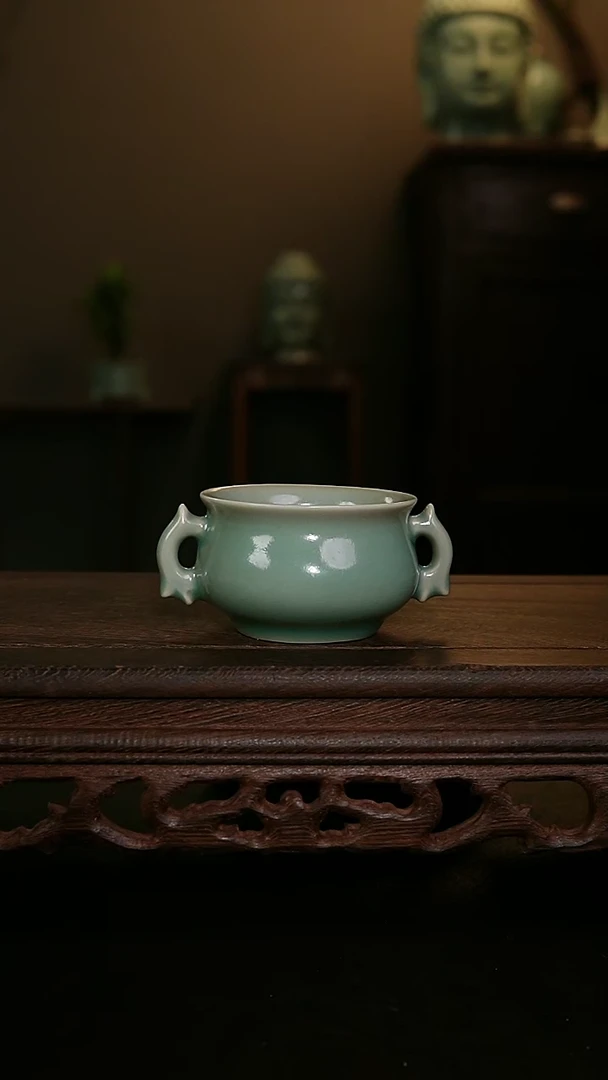 摆件青绿香炉111111