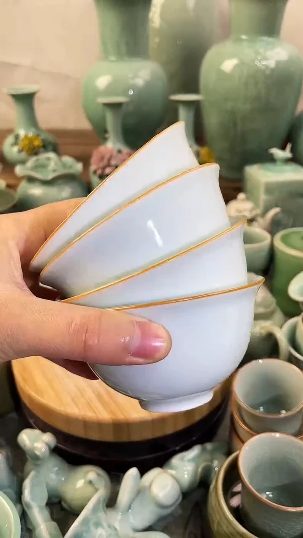【闪购商品】4个 特价福利 微瑕 慧仙青瓷