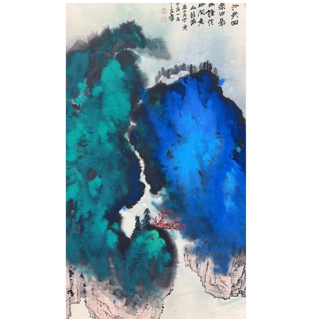 盛世佳作款绘画山水立轴138.68 8.4平尺