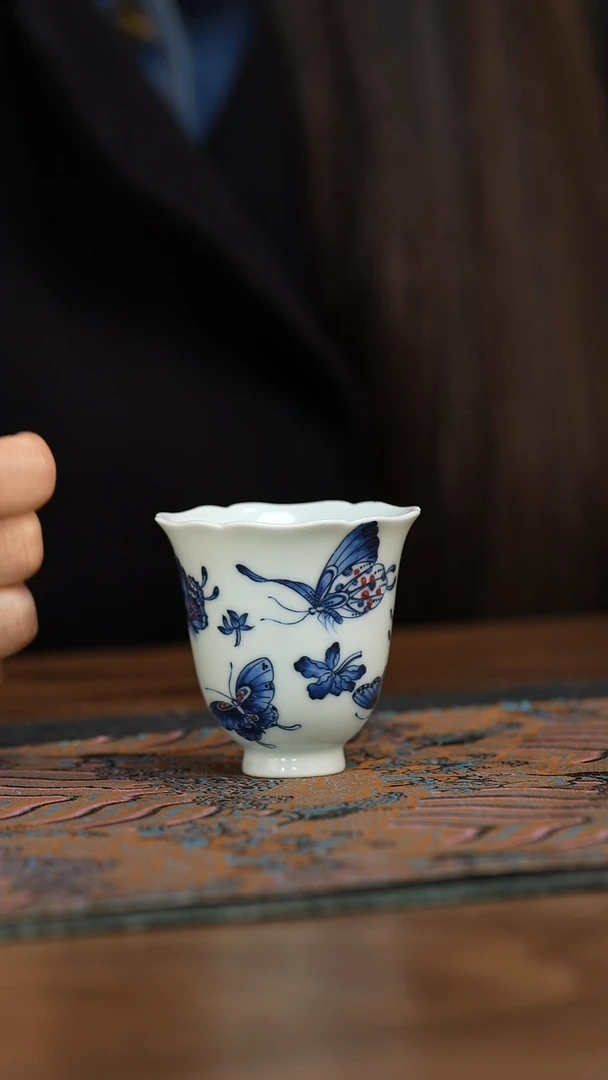 【闪购商品】阳春白雪蝴蝶葵口杯