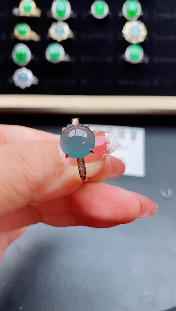 【闪购商品】翡翠戒指银S925镶嵌5080