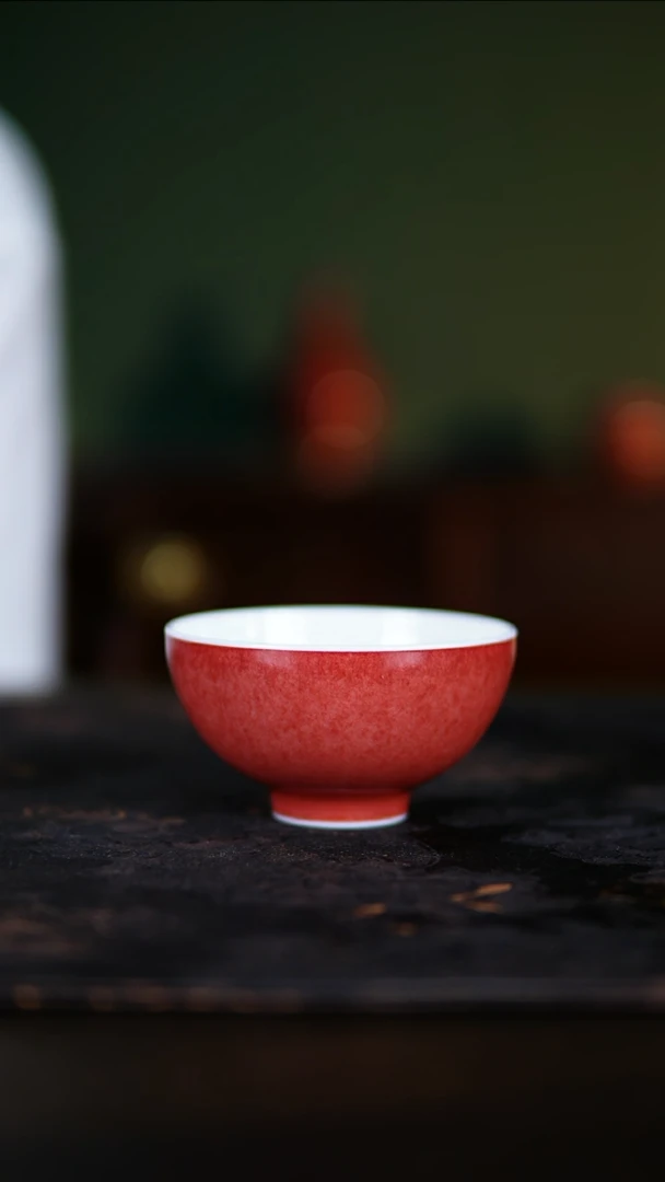 杯子景德镇纯手工陶瓷豇豆红