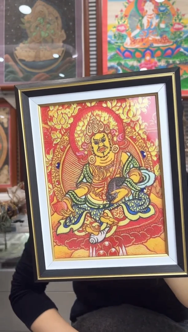 装裱画黄cc 半手绘  唐卡 摆件 （非质量问题 不退不换）