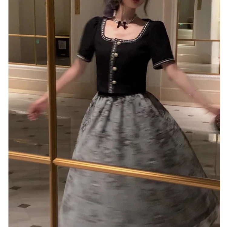 赫本小香 法式小香风外套半身裙两件套女套装