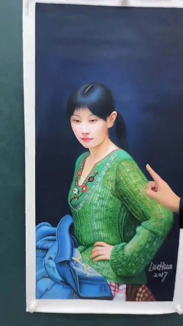 国画油画刘用华-超写实-小姜