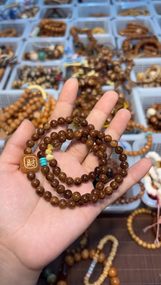 吊坠白玉菩提卡6mm库克多圈