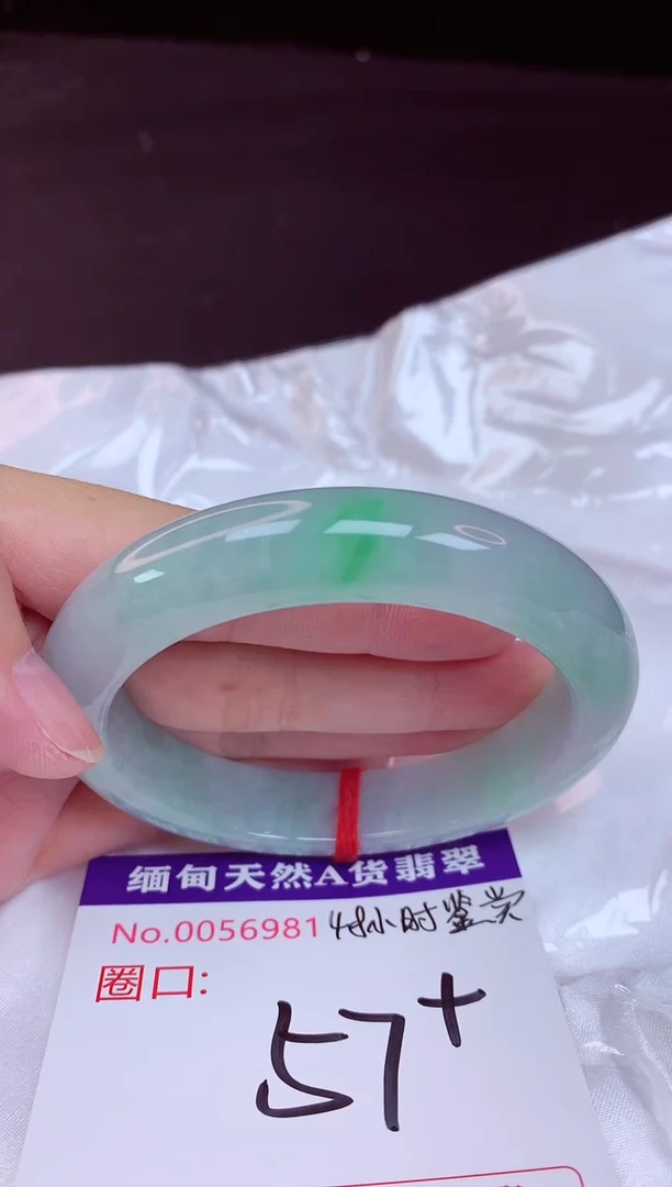 未镶嵌手镯翡翠57（48小时鉴赏期 ）