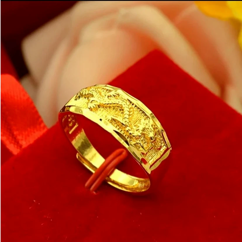 【粉丝专属】男款复古龙戒指结婚素款开口戒指TT
