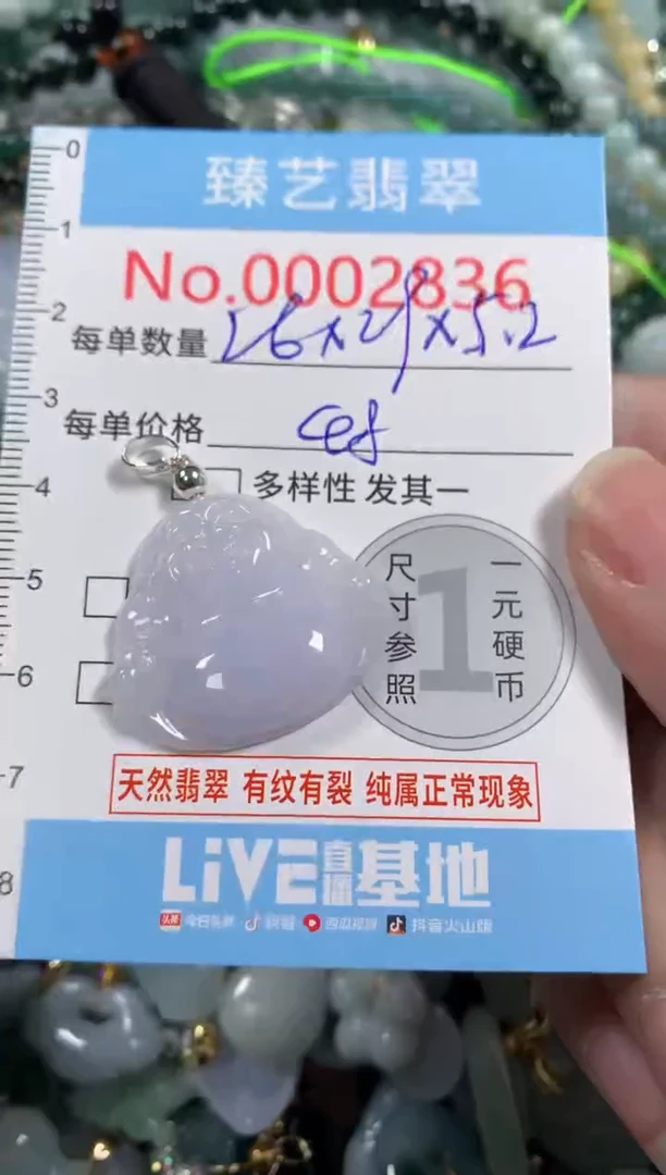 吊坠(不含链)未镶嵌翡翠2836