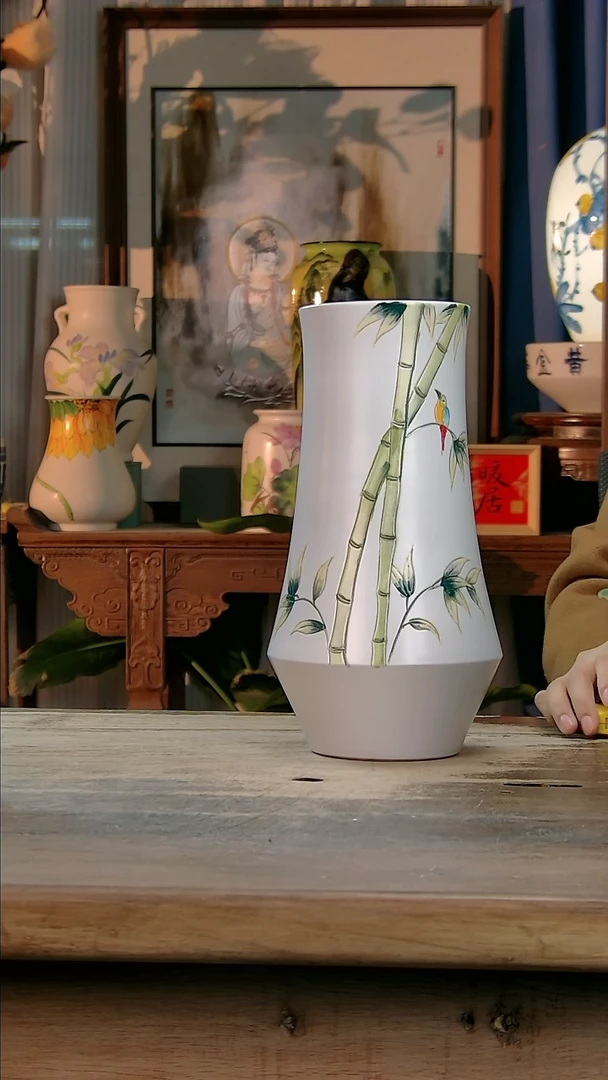 【闪购商品】瓷片景德镇纯手工釉下彩精品花瓶