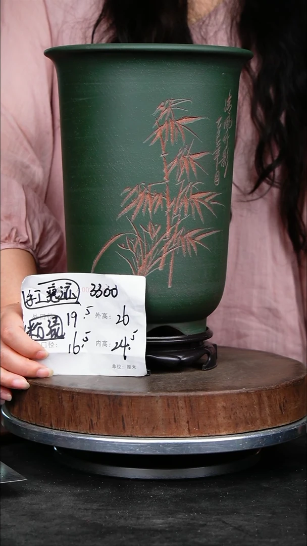 紫砂花盆3300+s手工痕迹紫砂花盆