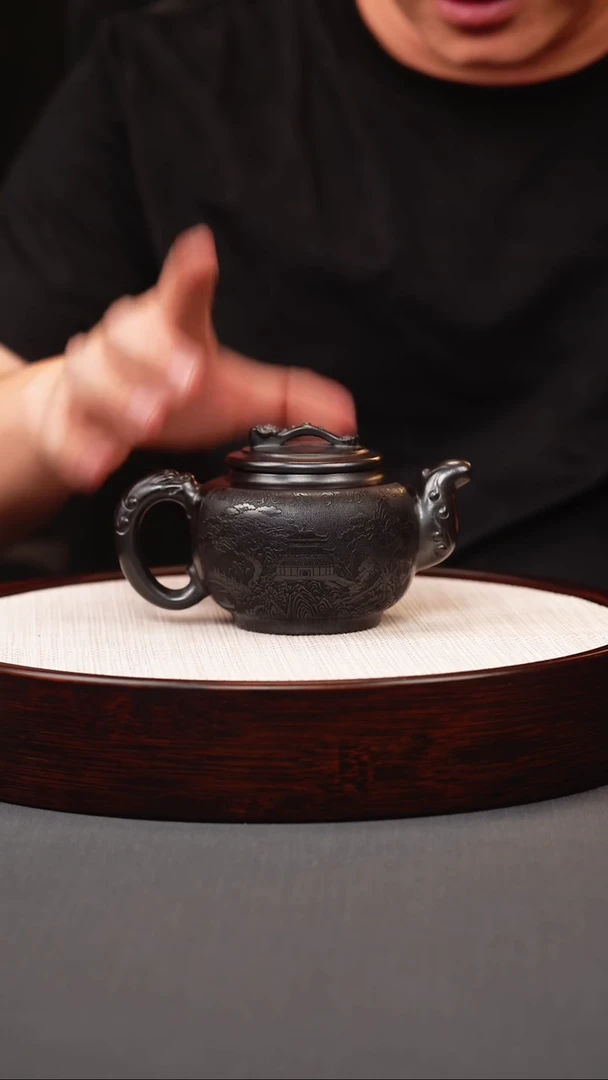 茶壶紫砂石黄龙尊